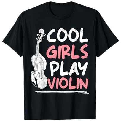 Musikerin Coole Mädchen spielen Geige T-Shirt