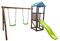 MASGAMES | CARLIT M Kinderpark | Dach aus Leinwand | Plattformhöhe 90 cm | Haushalt | Behandeltes Holz |