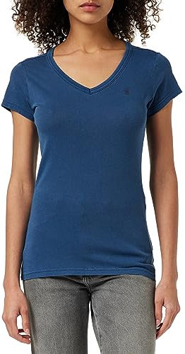 G-Star RAW Damen Eyben Slim V-Neck Top, Blau (rank Blue gd D21314-B059-G084), XS