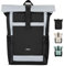 LARKSON Rolltop Rucksack Damen Groß Schwarz Reflektierend - No 2 - Daypack für Schule, Uni, Fahrrad - 16 Zoll Laptop Fach für Arbeit - Nachhaltig - Anti-Diebstahl - Wasserabweisend