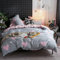Freyamy Bettwäsche 220x240cm 3teilig Grau Rosa Herz Bettwaren-Sets Gebürstet Microfaser Weiche Wendebettwäsche Romantisch Doppelbett Bettbezug mit Reißverschluss und 2 Kissenbezug 80x80cm