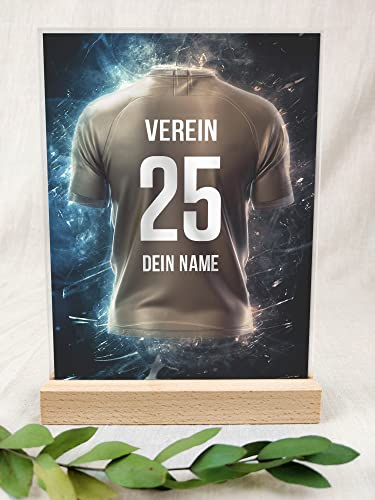 St. Pauli Fanartikel Acryltafel - Personalisiertes Geschenk, Fußball, Fussball Geschenke Jungen, Fussball, Fanartikel, Fanartikel Kinder, Fan Geschenke, St. Pauli Trikot für St. Pauli-Fans