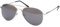 styleBREAKER Unisex Pilotenbrille Sonnenbrille Polycarbonat Gläser, Metall Vollrand Gestell mit Federscharnier 09020037, Farbe:Gestell Silber/Glas Grau getönt