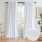 KEQIAOSUOCAI Verdunkelungsvorhang, extra lang, Leinenoptik, 326 cm lang, weiß, dicke Vorhänge, Vollschatten, Leinenvorhang für leichte Schläfer, 3,2 m Länge, 127 x 326 cm