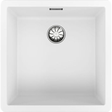 TEKA Fregadero Tegranite+ 1 Seno, Doble Instalación Encastre o Bajo Encimera, No Poroso, Profundidad 20cm, Desagüe PerfectFlow con Sifón, Modelo Radea R10 40.40 M-TG