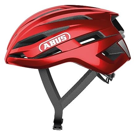 ABUS Rennradhelm StormChaser ACE - leichter Fahrradhelm für Radrennen, Gravelbike-Touren und Cyclocross - für Damen und Herren - Größe S, Rot