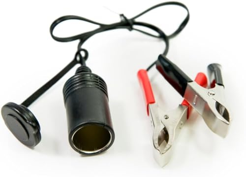 40 cm Zigarettenanzünder Verlängerungskabel, 12V/24V 8A KFZ Batterieklemme Clip Kabel,Zigarettenanzünder-Adapter Buchse Steckdose Adapter Alligator Clip Kabel Ideal für Autos, Fahrzeuge, Wohnmobil,LKW