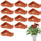 Menmamenma Macetas elevadoras de plástico con diseño de pies triangulares, pequeñas macetas invisibles para plantas de jardín, soporte para plantas de jardinería interior y exterior (12 unidades,