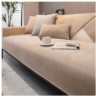 Awoyep Chenille Sofabezug, Sofabezug Ecksofa L Form, Couch Überzug U Form, Rutschfester Sofa Überzug 1/2/3/4 Sitzer, Sofaschoner, Chenille Couchbezug (Color : A, Size : 70x210cm)