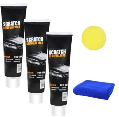 InOmak Auto-Kratzer-Reparaturpaste, Kratzer-Reparaturwachs für Auto, Auto-Lack-Kratzer-Reparatur, Auto-Reinigungs-Kit (3 Set)