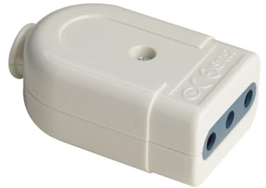 Presa Elettrica 10A con Uscita Cavo Diritto, Lato Femmina Standard Italiano 2P+T per Atacco Piccolo 10A, Presa P11 10A 250V (1 Pezzo)