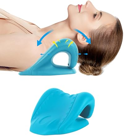 BETOVIN Nacken-Schulter-Massage Kissen, Nacken-und Schulter-Relaxer, Halswirbelsäule Traktion Gerät zu lindern Hals und Schulter Müdigkeit und Schmerzen, Blau…