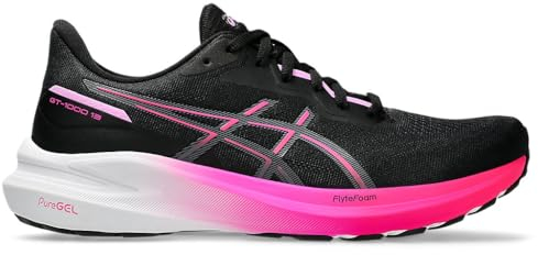 ASICS Damen Gt-1000 13 Sneaker, Black Pink Glo, 39.5 EU