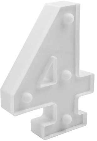 Hsthe Sea Number Light Sign LED Marquee Number Light Up 0-9 Digits Lights Sign for Home Party Bar Wedding Festival Birthday Decorations (4)