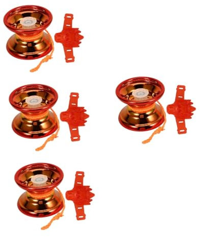 ibasenice 4sätze Yoyo String Toy Fingerball Spielzeug Freizeit Und Party Verbessert Hand-Augen-koordination Gemustert