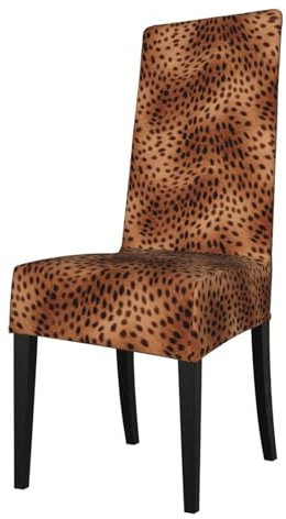 Dining Slipcover Animals Leopard Texture Print Chair Slipcovers for Dinning Room, Anti-Dirty Dining Room Chair Cover, Chair Protector Cover for Dining Room, Hotel, Ceremony