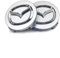 4 Stück Auto Radnabenkappen für Mazda MX-5 NB,Radnaben Zentralabdeckung Nabendeckel Felgenkappen Wheel Caps mit Auto Emblem Logo Auto Zubehör,Silver-S