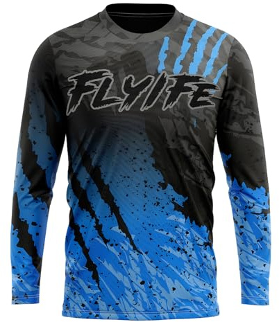 MTB-Hemd,Motocross-Trikot,MTB Langarmshirt Herren,Motocross Jersey Herren,Motocross-Shirt Langarm | MX MTB Mountainbike (P5,4XL)