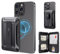 ZtotopCases für Magsafe Wallet Magnetischer Kartenhalter und RFID-blockierende Funktionalität, Magnetische Geldbörse für iPhone 15/14/13/12-Serie, Passend für 3–4 Karten, Schwarz