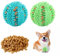 NEERIX Futterball für Kleine Große Hunde,Zahnpflege Hunde Spielsachen,Naturkautschuk Hundespielzeug Intelligenz Ball,Interaktiver Leckerli Spender,Zahnreinigung, IQ Training(5 cm, Blau,Grün)