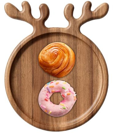Weihnachts-Elch-Tablett Aus – Wiederverwendbares Kekstablett Aus Im Elch-Design | Kekstablett Aus Mit Elch-Design, Weihnachts-Rentier, Dekorativer Holzteller, Organizer, Essenstablett F