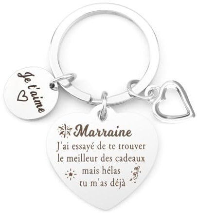 Cadeau Marraine, Porte-clés Marraine,Cadeau Marraine Noel,Marraine Cadeaux,Cadeau Pour Marraine, Cadeau D'anniversaire Pour La Marraine, Marraine J'ai Essayé De Te Trouver Le Meilleur Des Cadeaux