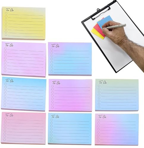 Vriusi Haftnotizen Memo, Haftnotizen für To-Do-Liste | Planung Haftnotizen Englisch Haftnotizen Haftnotizen 450 Blatt | Haftnotizen aus Papier mit Doppelkleber