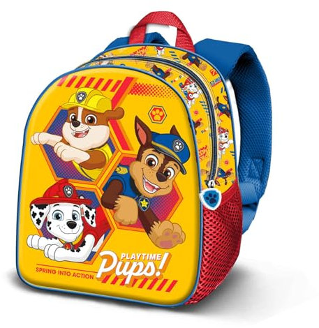 Paw Patrol La Patrulla Canina Playful-Mochila 3D Elite, Amarillo, 26 x 31 cm, Capacidad 8 L