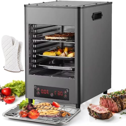 1700w Steak-Anbratmaschine,Automatischer Steakgrill Aus Edelstahl,Kommerzieller Steakgrill FüR Den Innenbereich,8-Lagiger Grill/800°C Hochtemperatur-Braten Sie Hochwertige Steaks Zu Hause,A