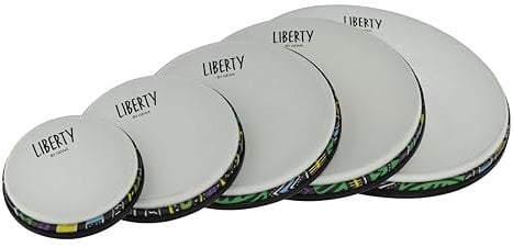 GEWA Liberty Frame Drums Timeline Set: 6, 8, 10, 12, 14 - Muster: Karibik Finish