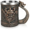 JUMRHFAN Chope à bière Drakkar avec insert en acier inoxydable, gobelet viking, chope nordique, cadeau viking pour homme, convient pour la collection, cadeaux pour la fête des pères (style 2)