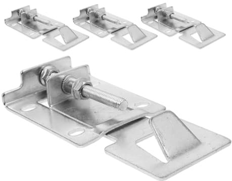 SHOWERORO 2pairs Adjustable Floating Plate Mounting Hooks for Range Hood Easy Installation Suitable for Heights Metal Range Hood Hooks