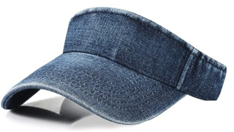 YAMEE Visoren Cap Damen Denim Sonnenschutz,Sonnenblende Damen Mode Atmungsaktiver,Sonne Hut Herren Casual,Visor Cap