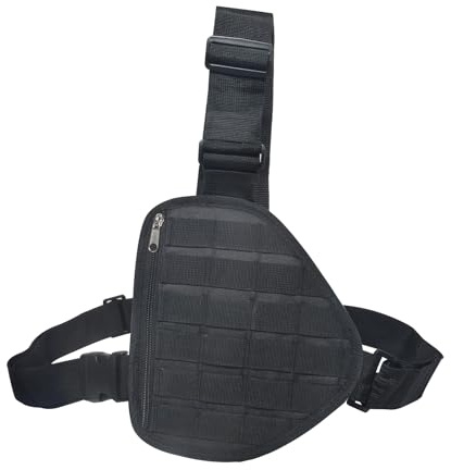 HYSHIKRA Universal Molle Pouch, Nylon Holder with Molle System Chest Molle Bag for Outdoor, Military, Hiking Gear