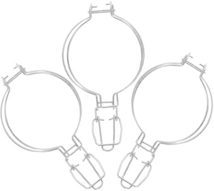 Gatuida Abrazadera De Alambre para Tarros (3 Unidades): Accesorios para Tarros De Vidrio - Hebillas De Alambre De Acero Inoxidable, Clips De Sellado, Cierre De Repuesto para