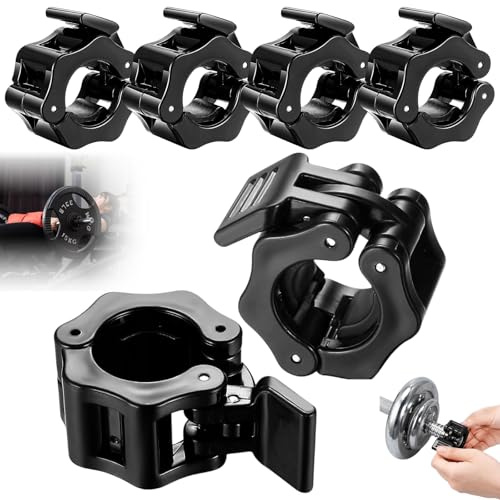 6 Piezas Abrazaderas para Barras de 30mm, Hebilla Mancuernas Olimpica, Cierres de Pesas Cambio Rápido, Bloqueadores Barra Profesionales, Accesorios Fitness para Levantamiento de Pesas y Entrenamiento