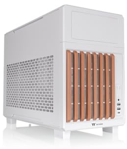 Thermaltake TR200 WS | Micro Chassis | Micro‑ATX/Mini‑ITX | 360mm AIO Support | 7× 120mm Fan Support | 5.25 Drive Bay | USB‑C | Weiß