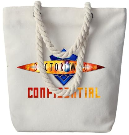 DHUAOPCK Stofftasche Für Dr Who, Bedruckt mit Firmenlogo Baumwolle, für Schule Universität Bücher und Unterlagen, Baumwolle