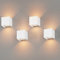 K-Bright 4 Pack 12W LED Wandleuchte Auf und ab Einstellbarer Lichtstrahl Außenwandleuchte 3000K Warmweiß Wandleuchten Innen IP65 Wasserdichte(Weiß)