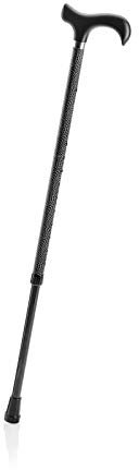 Maximex Reflektierender Gehstock, Derbygriff, mit Rutschfestem Gummifuß