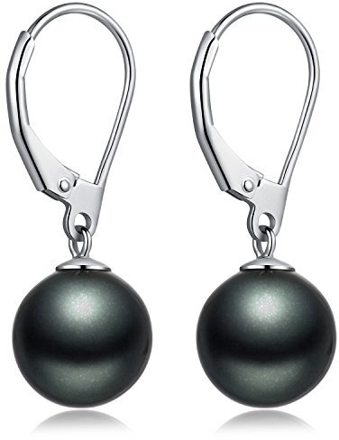 Perlenohrringe Schwarz Hängend Perlen Ohrringe Damen Schwarze Ohrringe Damen Perlenohrringe Silber 925 Hängend
