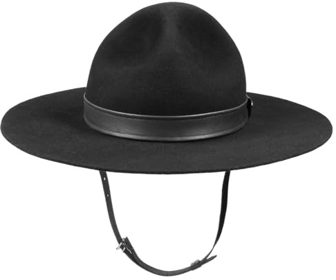 Lierys #x Canada Scoutmaster Felt Hat Plain-Colored Wool Men Summer Winter Made in Germany Black