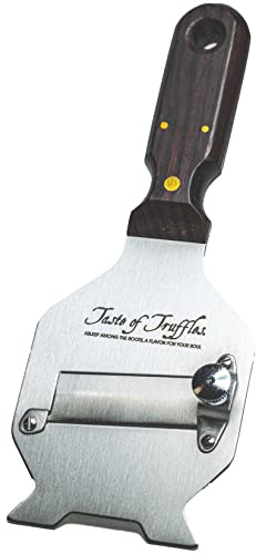 Professional Italian Truffle Shaver & Slicer – Adjustable Stainless Steel Blade with Premium Rosewood Handle – Gourmet Mandoline for Truffles, Garlic, Mushrooms, & Hard Cheese – Made in Italy