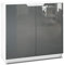 Vladon Buffet Logan, Commode avec 2 Portes, Blanc Mat/Gris Haute Brillance (82 x 78 x 37 cm)