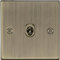 Knightsbridge CSTOG1AB 2-Wege-Kippschalter, eckiger Rand, antikes Messing, 10 A, 1 G