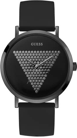 Guess Herren Analog Quarz Uhr mit Silikon Armband W1161G2