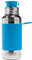 Pura Sport Isolierflasche, 473 ml, mit Sporthülle und Silikon-Sport-Top mit großem Mund, Edelstahl, auslaufsicher und auslaufsicher für Kinder, Kleinkinder, Vorschüler – Aqua