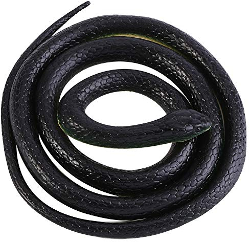 Fictory Realistische Gummi Schlange, 1 Stück 130 cm Lange weiche Gummi-Schlange für Witz, Garten Requisiten, Halloween-Party