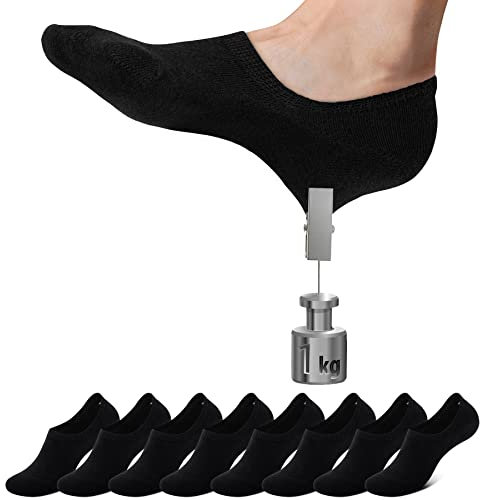 Falechay Sneaker Socken Damen Füßlinge Herren 8 Paar Unsichtbare Footies Sneakersocken mit gummi schwarz 35-38