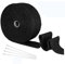 Yizhet Cinta de Escape, 15M x 5CM Cinta Anticalorica para Tubos de Escape Motocicleta, Cinta Calorica Escape, Cinta Térmica Escape Protección para Tubo Escape Moto con 4 Bridas Metálicas(Negro)